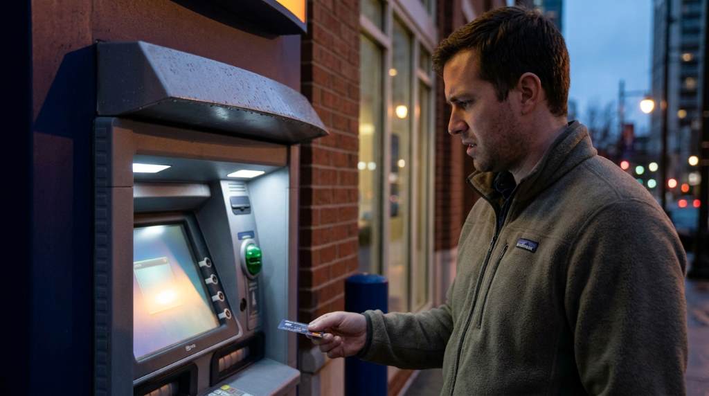 Customer reviewing banking transaction history on mobile app